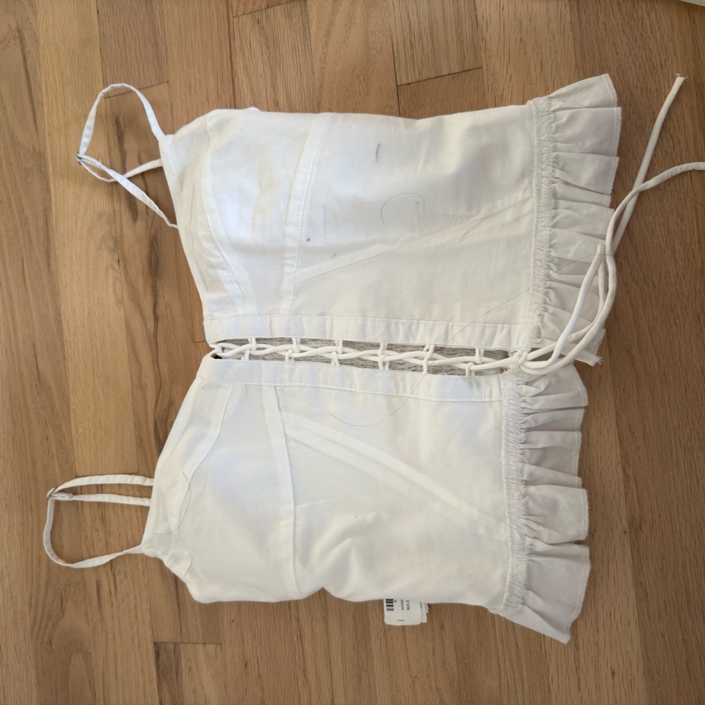White Ruffled Women's top